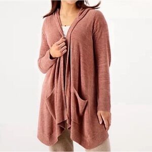 Barefoot Dreams CozyChic Ultra Lite Hooded Seashore Cardigan